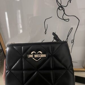 Love Moschino Black Quilted Clutch